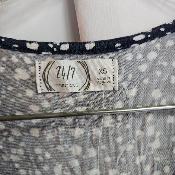 Maurices 24/7 Blue Polka Dot Sleeveless Romper Size XS - Picture 12 of 14